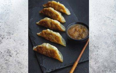 Gyoza au poulet et sa apple sauce au miel de Baobab